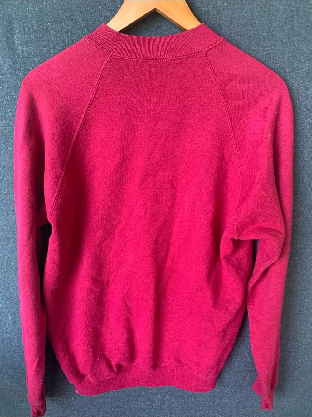 Vintage Blank Dark Red Crewneck Sweatshirt Adult Large 90s Sweater Jerzees USA